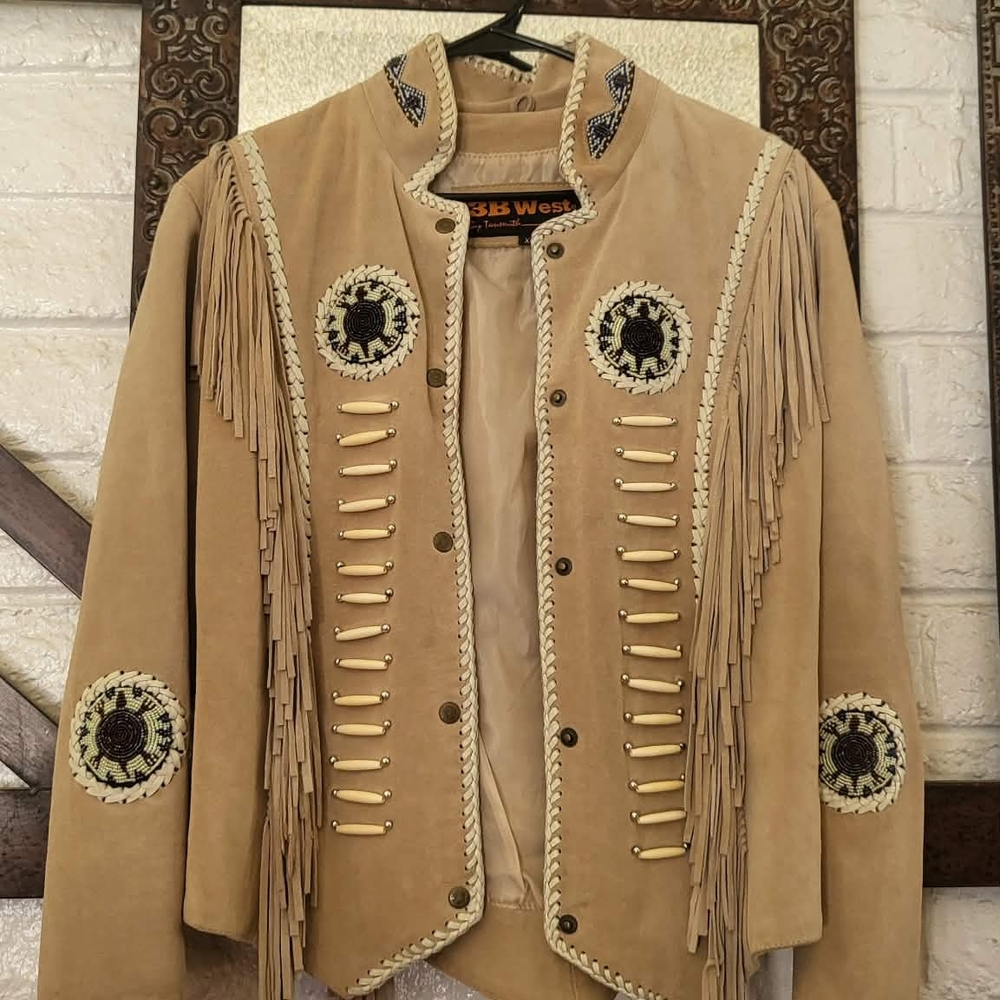 Scully Beige Fringe Utility Jacket